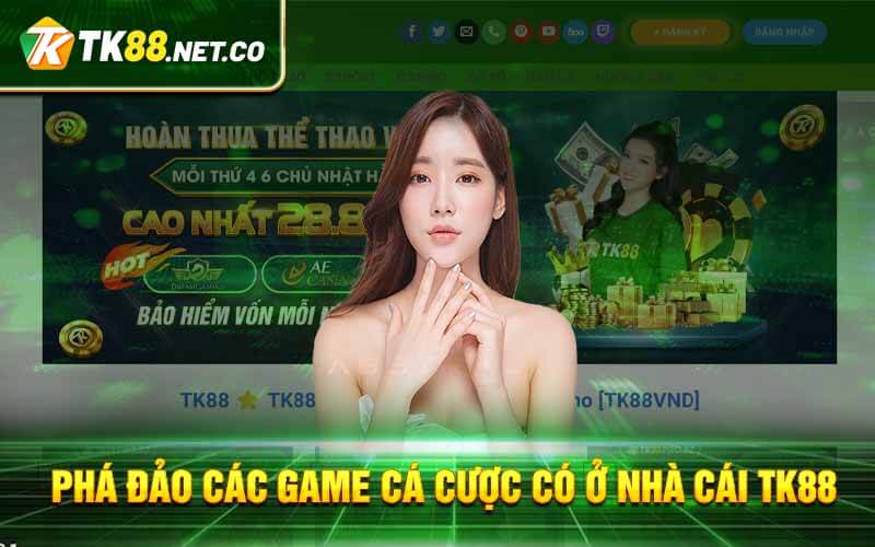 Phá đảo các game cá cược có ở nhà cái Tk88